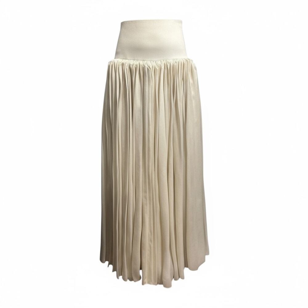 The Row Tina Skirt in Natural size US 2 FW18 Dramatic Accordion Style Pleating